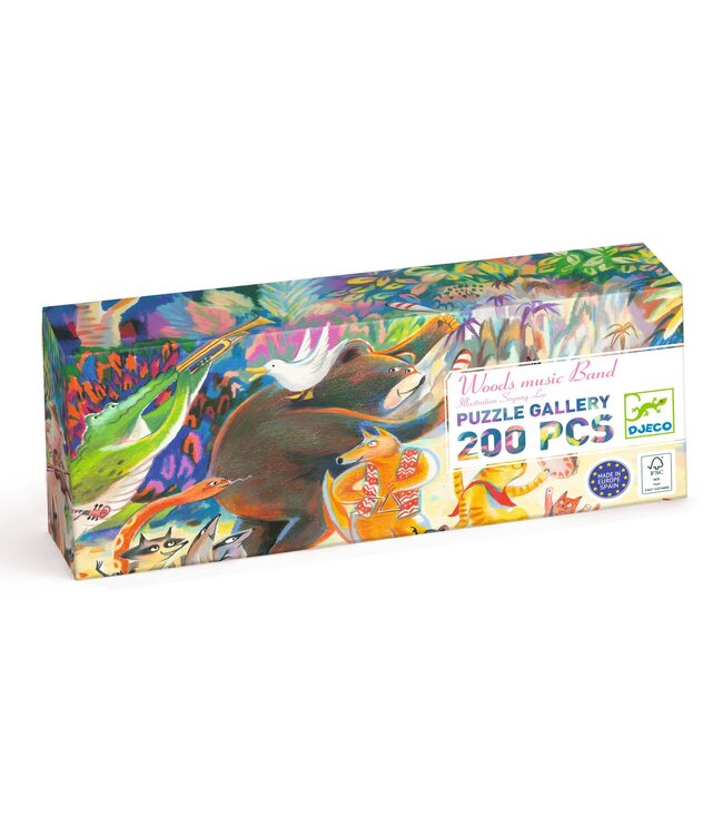 Djeco | Puzzle Gallery | Woods music Band | 200 stukjes