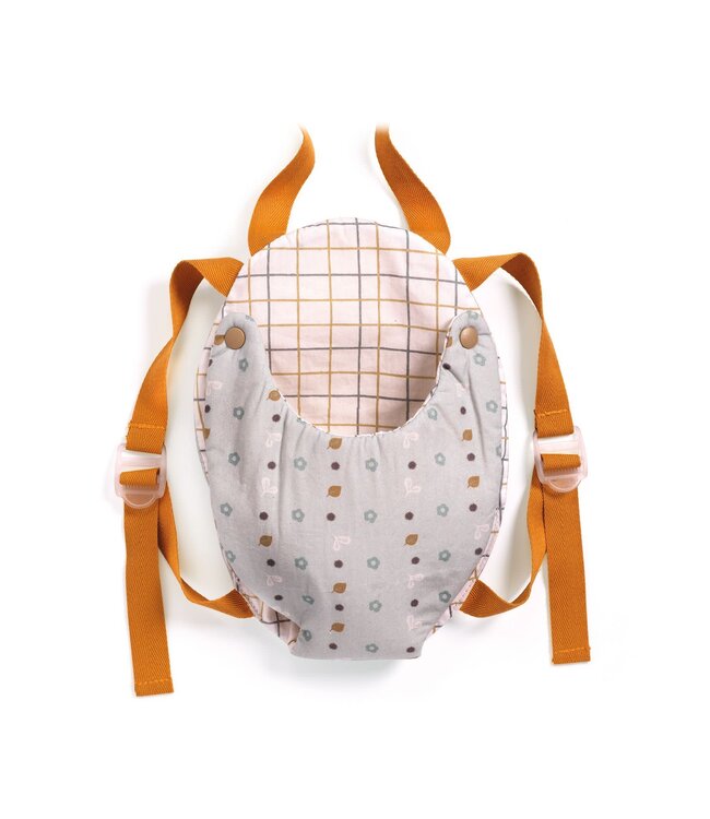 Djeco | Pomeo Poppen Collectie | Babydraagzak | Blue Gray | 3+