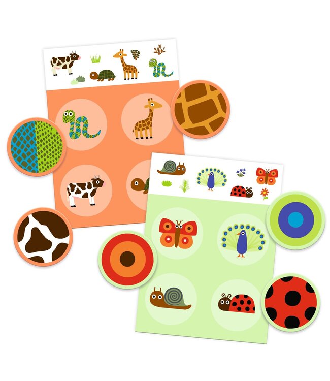 Djeco | Lotto | Dieren en hun Vacht | 16 delig | 2+