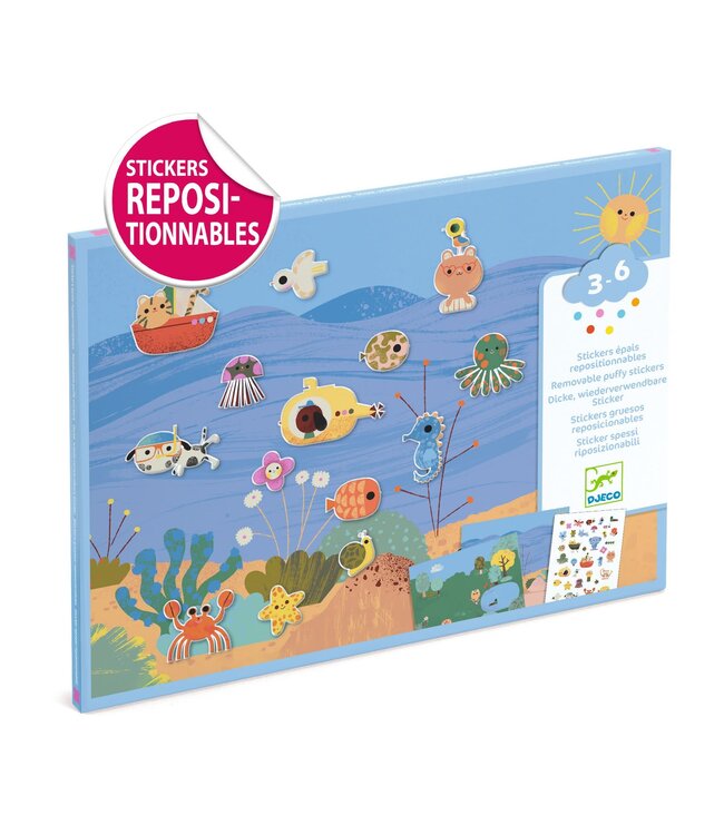 Djeco | Thick and Removable Stickers | Summertime | +18 maanden