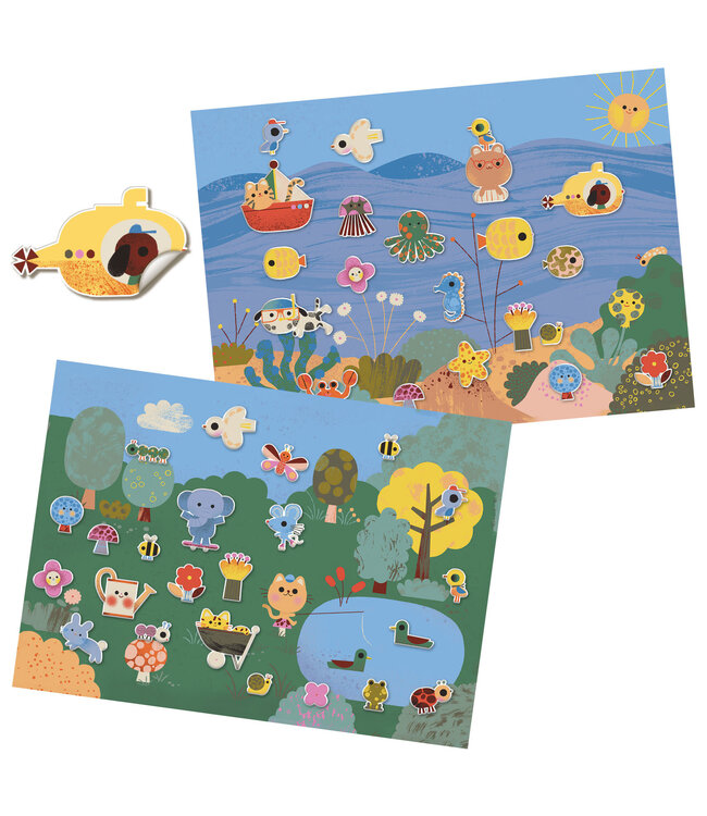 Djeco | Thick and Removable Stickers | Summertime | +18 maanden