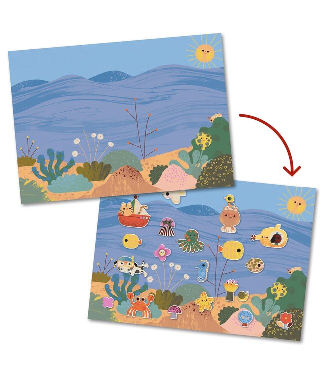 Djeco | Thick and Removable Stickers | Summertime | +18 maanden