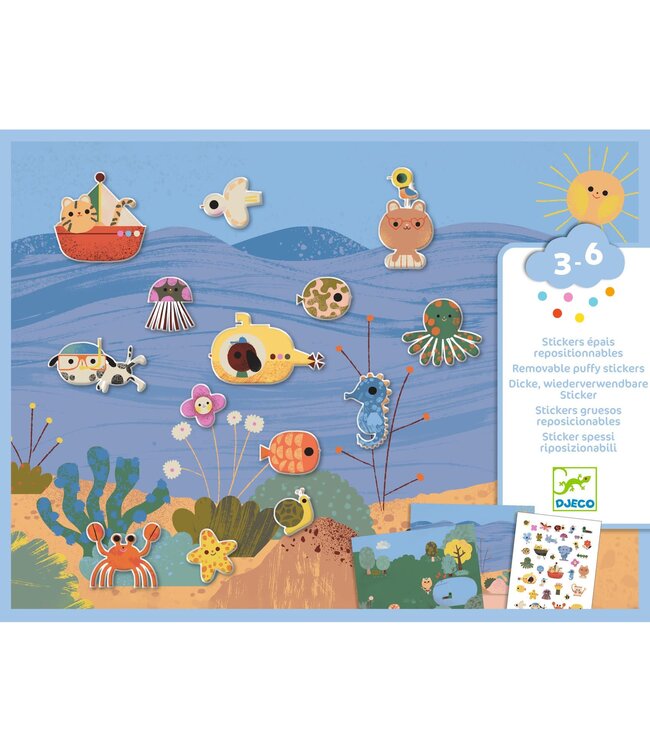 Djeco | Thick and Removable Stickers | Summertime | +18 maanden