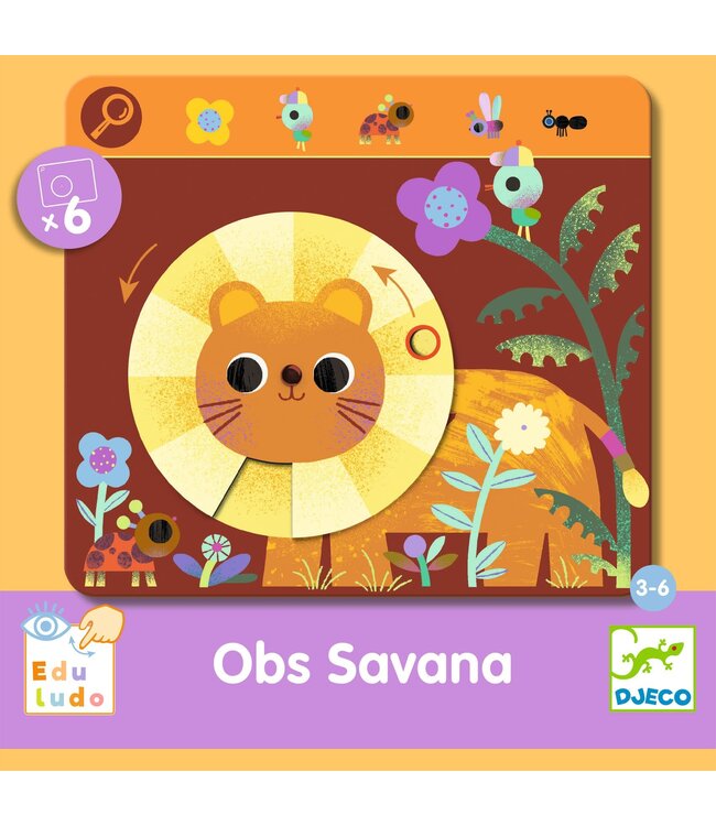 Djeco | Eduludo | Allereerste Zoekspel | Obs Savana | 3 - 6 jaar