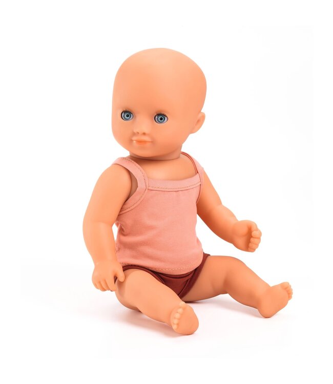 Djeco | Pomeo Poppen Collectie | Geschikt voor in Bad | Baby Prune | +18 mnd