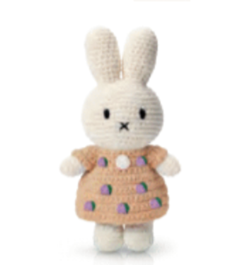 Just Dutch Gehaakte Knuffel | Miffy/Nijntje | Guanzhong Dress | 25 cm | 100 % Cotton | 0+