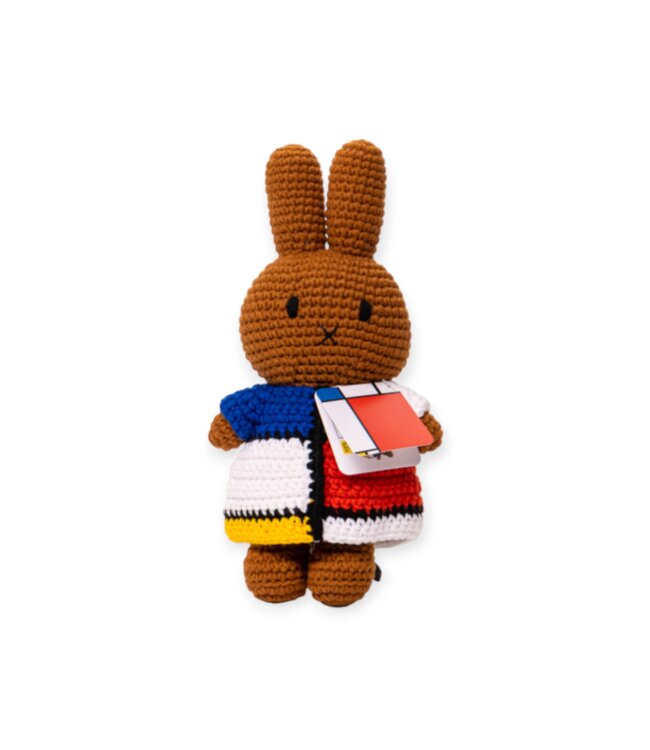 Gehaakte Knuffel | Melanie/Nina | Mondriaan Dress | 25 cm | 100 % Cotton | 0+