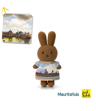 Just Dutch Gehaakte Knuffel | Melanie/Nina | View of Delft Dress | 25 cm | 100 % Cotton | 0+