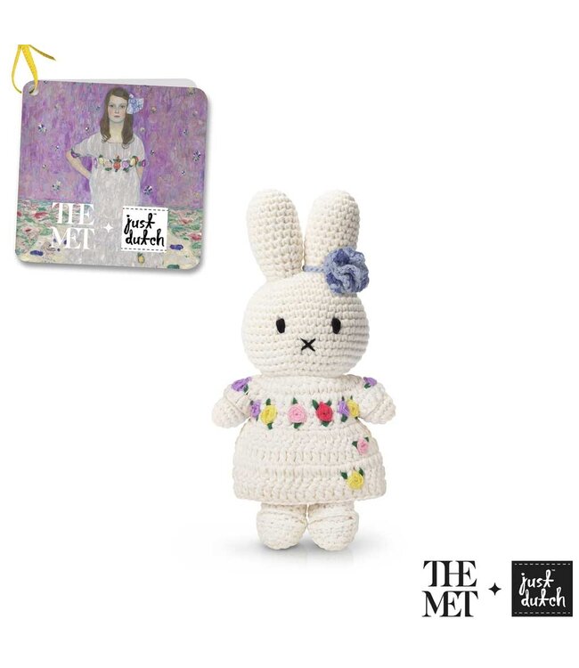 Gehaakte Knuffel | Miffy/Nijntje | Gustav Klimt Outfit | 25 cm | 100 % Cotton | 0+
