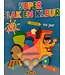 Flash | Kleurboek met 128 Stickers | Blauwe kaft | 3-6 jaar