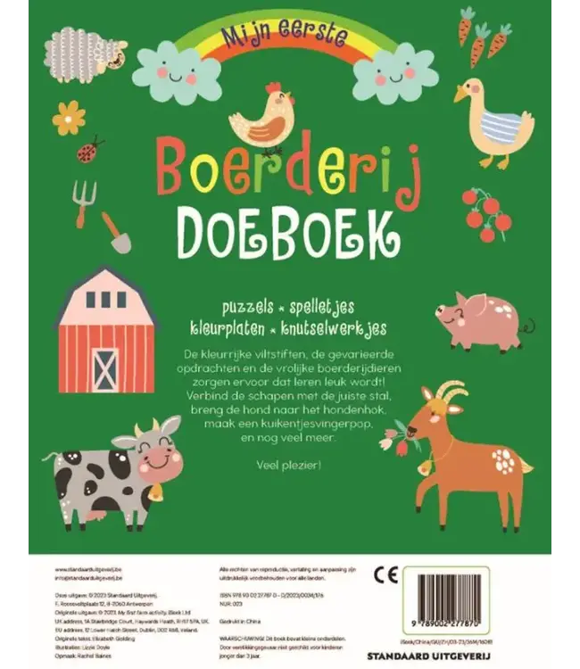 Standaard Uitgeverij | Mijn Eerste Doeboek | met stiften | Boerderij | 4+