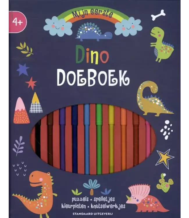 Standaard Uitgeverij | Mijn Eerste Doeboek | met stiften | Dinosaurus | 4+
