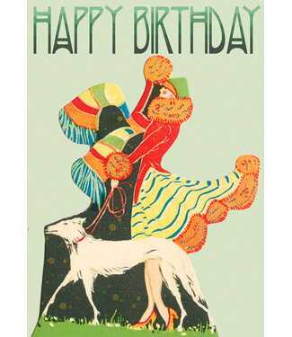 Madame Treacle Madame Treacle | Glitterkaart | Happy Birthday | Walking the Dog