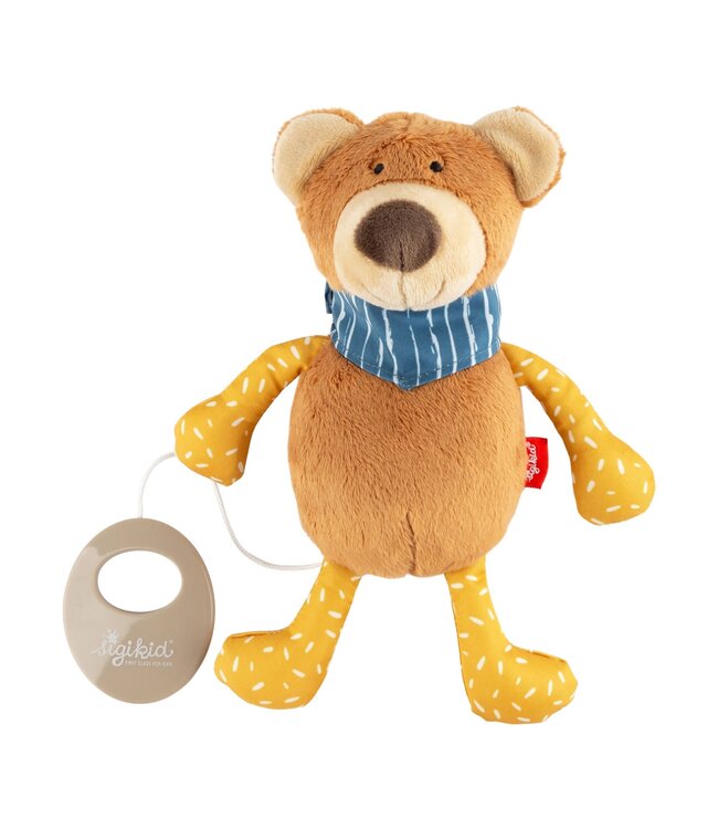 Sigikid | Knuffel met Muziek | Teddy Bear | 9 x 8 x 21 cm | Melody: Various | 0+
