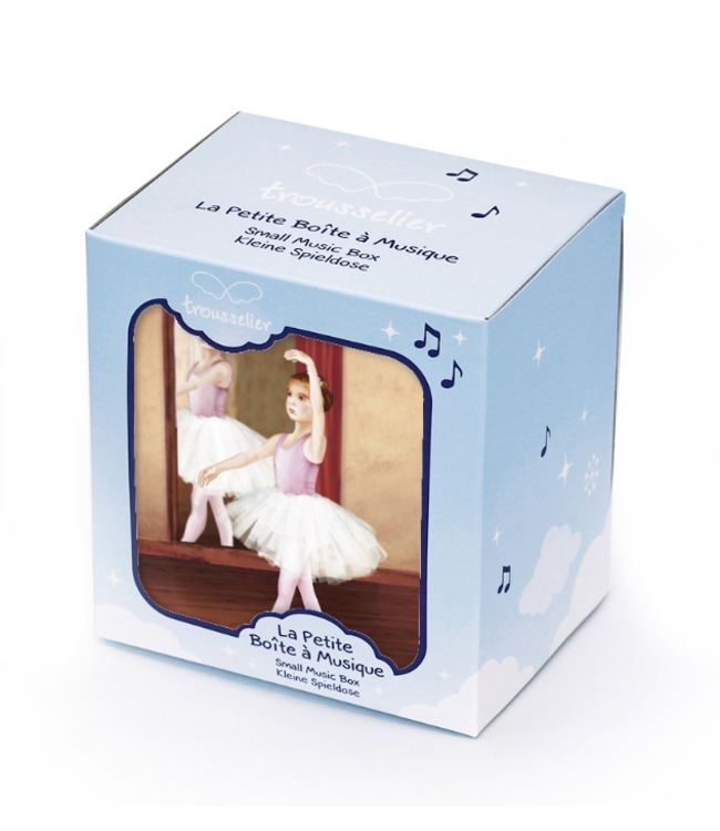 Trousselier | Houten Muziekdoos l Kubus 10,5 x 8,5 cm | Dancer In Tutu | N.Rota | Roméo & Juliette