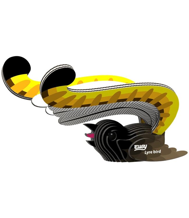 Eugy | 3D Cardboard Model Kit | Bird Life | Lyre Bird - Liervogel | 6+
