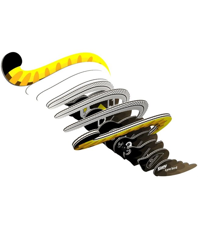 Eugy | 3D Cardboard Model Kit | Bird Life | Lyre Bird - Liervogel | 6+