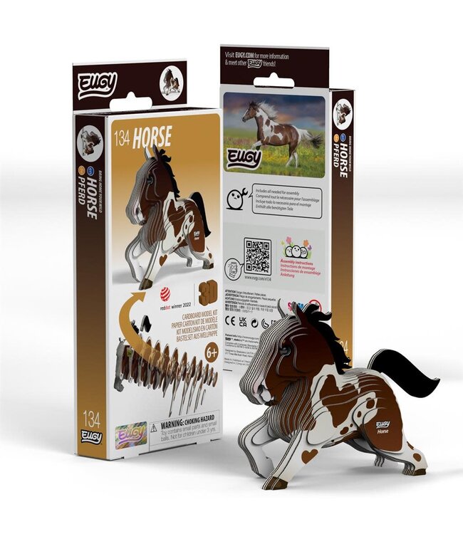 Eugy | 3D Cardboard Model Kit | Farm Life | Paard | 6+