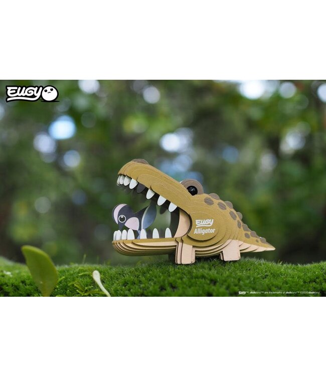 Eugy | 3D Cardboard Model Kit | Wild Life | Alligator | 6+