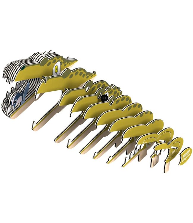 Eugy | 3D Cardboard Model Kit | Wild Life | Alligator | 6+