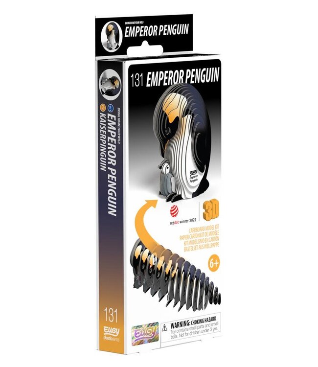 Eugy | 3D Cardboard Model Kit | Sea Life | Emperor Penguin | 6+