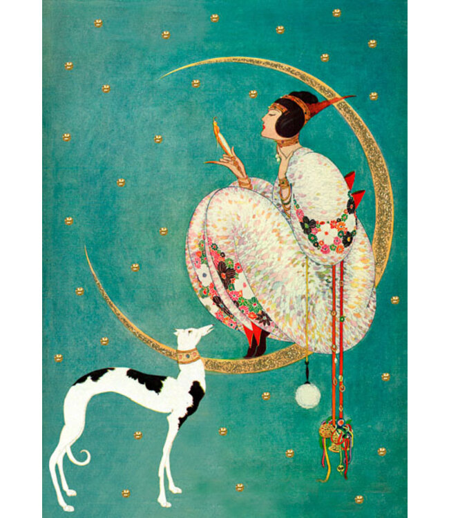 Madame Treacle | Glitterkaart | With her Dog