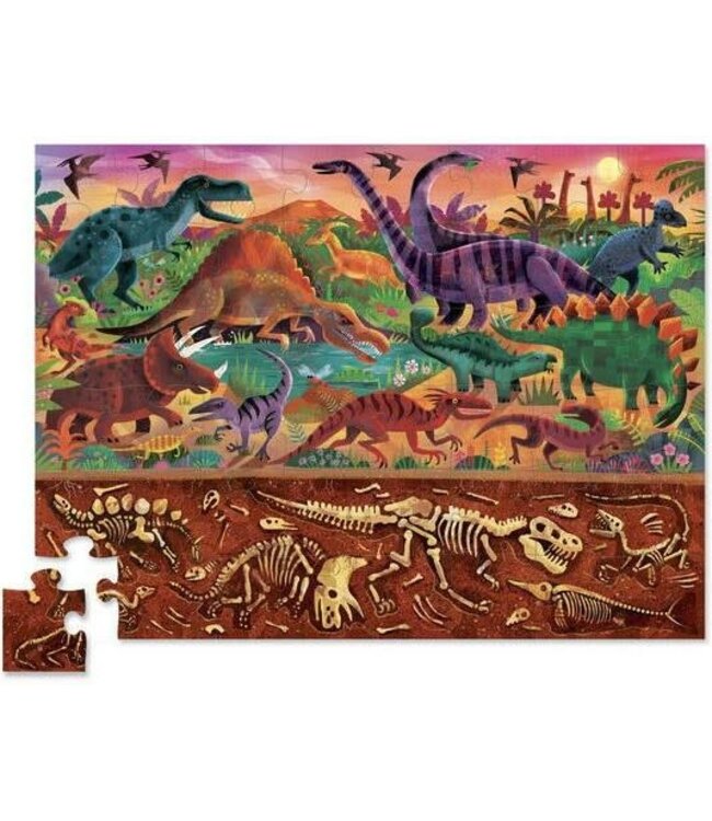 Crocodile Creek | Puzzle | Above & Below | Dinosaur World | 48 stukjes | 4+