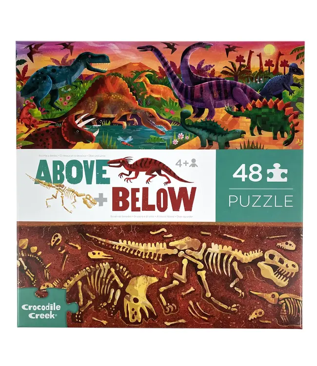 Crocodile Creek | Puzzle | Above & Below | Dinosaur World | 48 stukjes | 4+