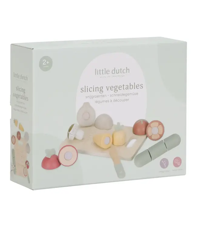 Little Dutch | Houten Snijset | Groenten | 15 delig | 2+