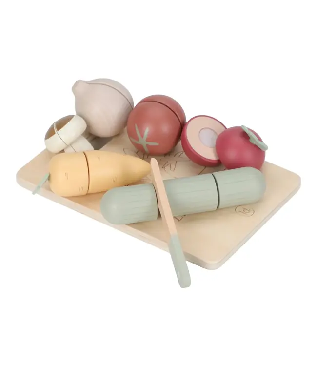 Little Dutch | Houten Snijset | Groenten | 15 delig | 2+