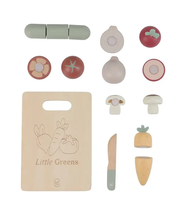 Little Dutch | Houten Snijset | Groenten | 15 delig | 2+