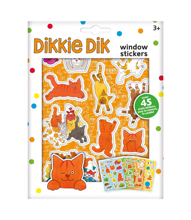 Bambolino | Dikkie Dik | Raamstickers | 45 stickers | 3+