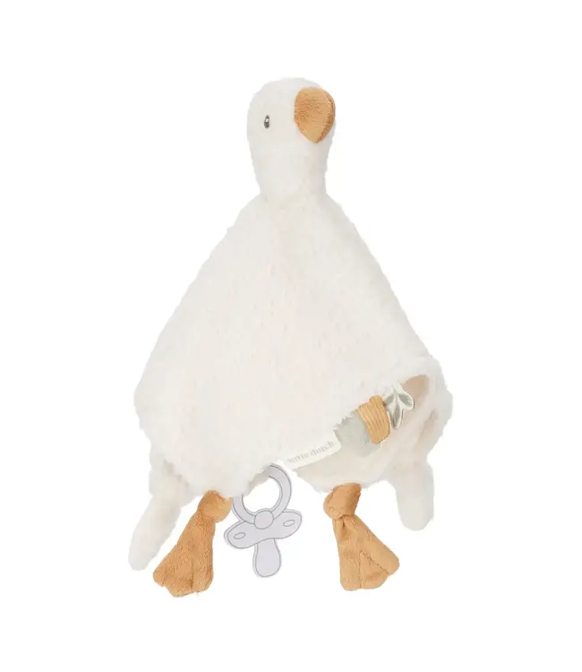 Little Dutch | Knuffeldoek | met Speenhouder | Little Goose | 25 cm | 0+