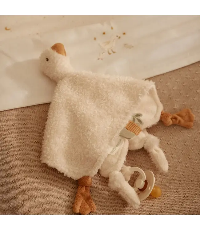 Little Dutch | Knuffeldoek | met Speenhouder | Little Goose | 25 cm | 0+