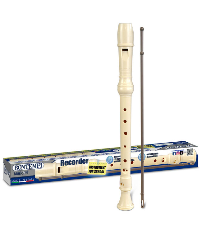 Bontempi | Blokfluit | Barok vingerzetting | 28 tonen | 33 cm | 3+