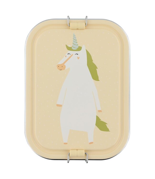 Trixie | Eenhoorn | Lunch Box | 100 % Stainless Steel | Sluiting 100 % Silicone | 20 x 15 x 6 cm