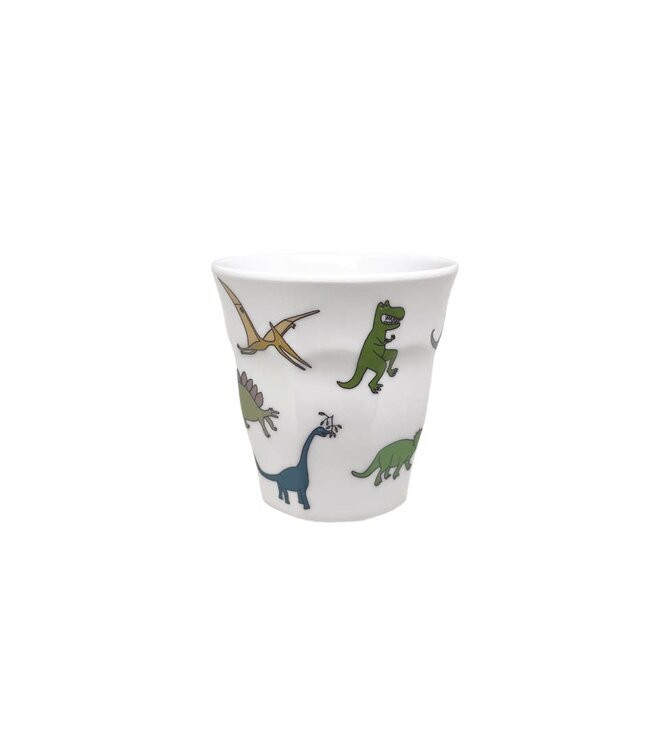 Petit Jour | Dinosaur | Hoekige Beker Zonder Oor | 150 ml | 7,5 cm | +6 mnd