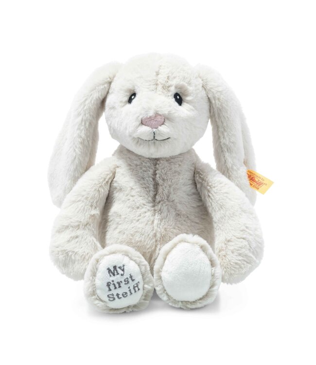 Steiff | My First Steiff | Soft Cuddly Friends | Hoppie Rabbit | Light Grey |26 cm | 0+
