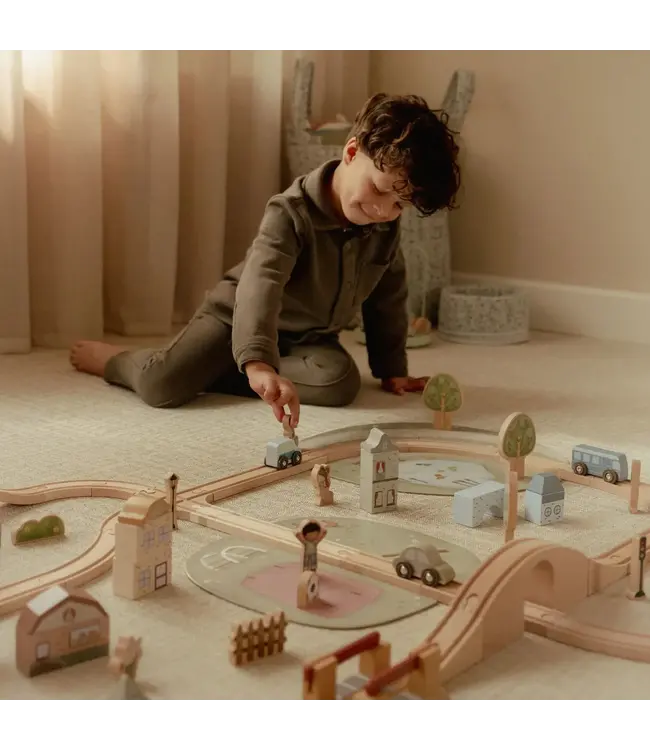 Little Dutch | Houten Treinbaan |  XL Essentials | 113 delig | 3+