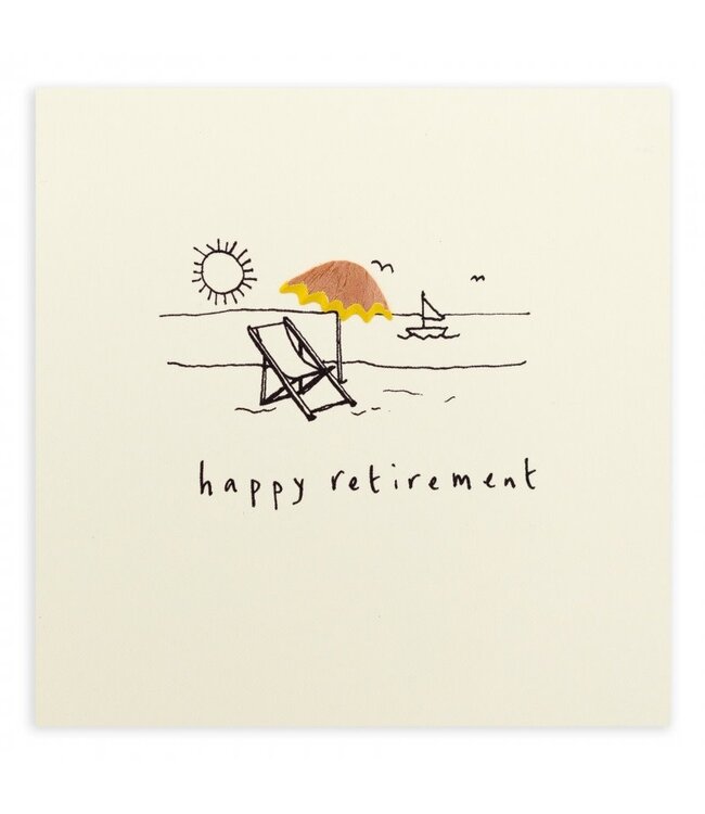 Pencil Shavings Cards by Ruth Jackson | Happy Retirement | Deckchair