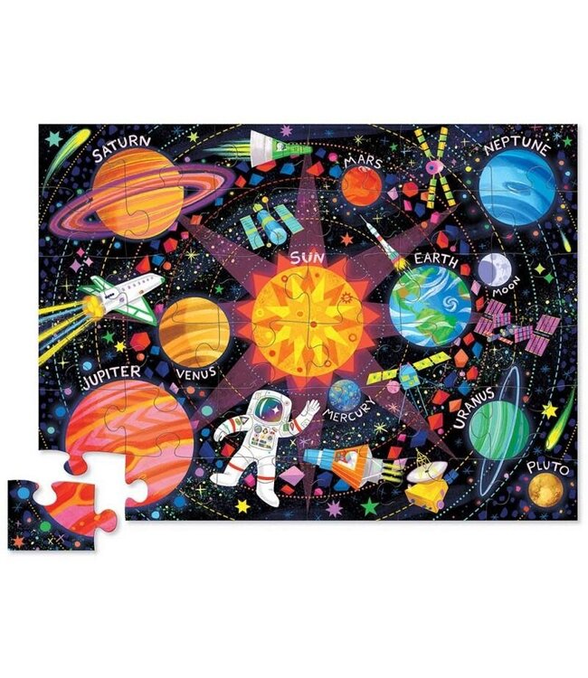 Crocodile Creek | Shaped Box Floor Puzzle | Space Explorer | 36 delig | 3+