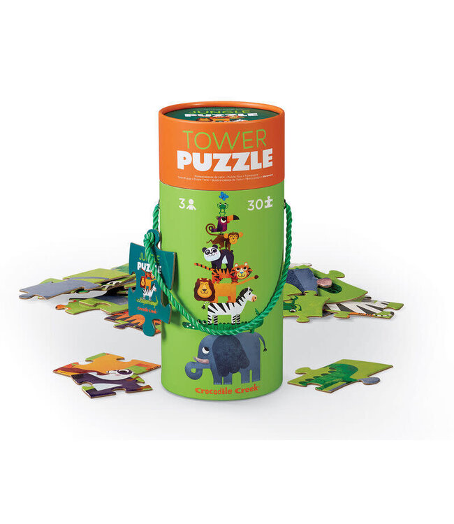 Crocodile Creek | Tower Puzzle | 30 stukjes | Jungle | 3+