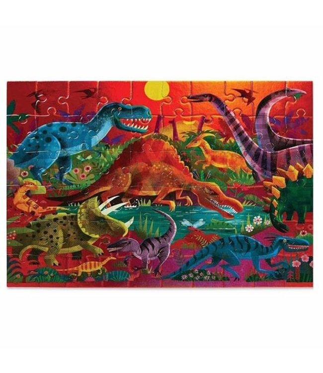 Crocodile Creek | Foil Puzzle | Dazzling Dinos | 60 stukjes | 4+