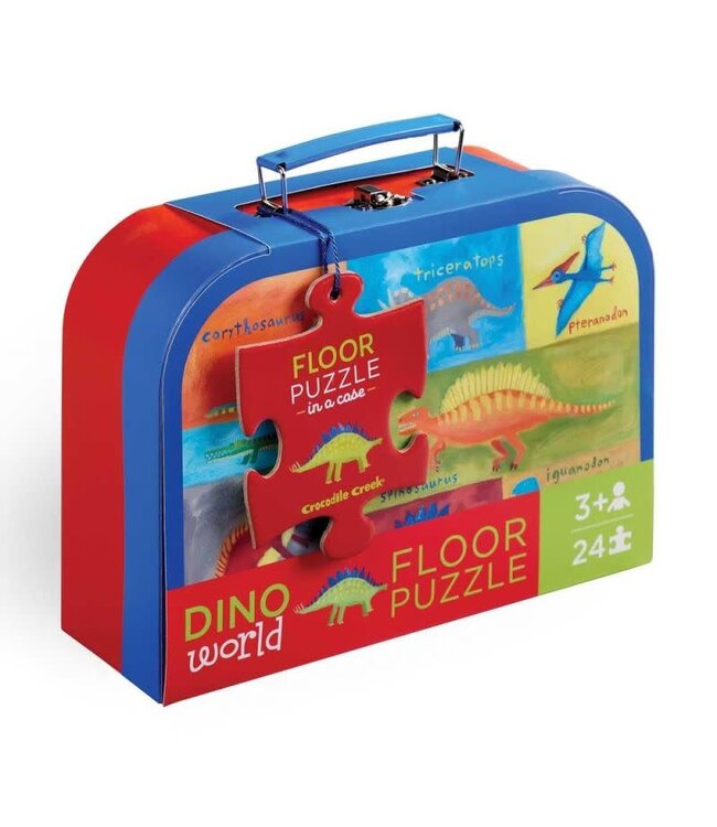 Crocodile Creek | Floor Puzzle | Dino World | 24 stukjes | 45 x 60 cm | 3+