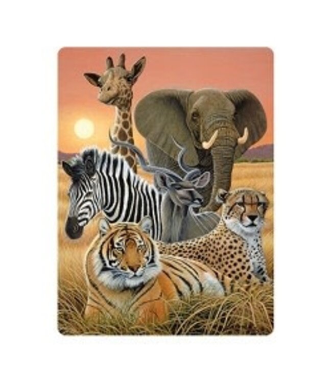 Live Life | 3D | Ansichtkaart | 15,4 x 11,3 cm | Safari