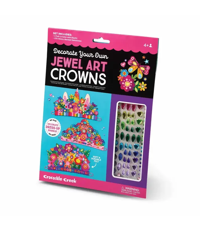 Crocodile Creek | Jewel Art Crowns | Unicorn Flowers | 270 stickers | 4+