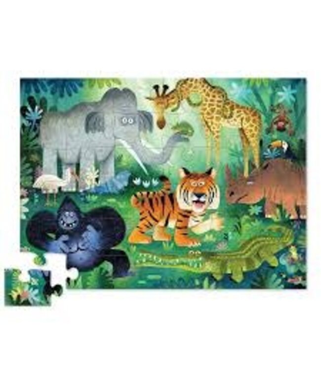 Crocodile Creek | Shaped Box Floor Puzzle | Wild Kingdom | 36 stukjes | 3+