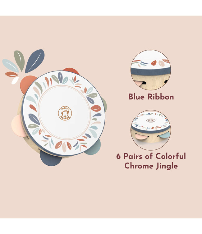 Speedy Monkey | Houten Tambourijn | 17,5 x 4,5 cm | 3+