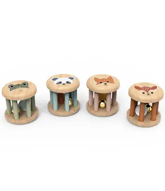 Speedy Monkey Speedy Monkey | Houten Rammelaar met bel | Verschillende Uitvoeringen | 7,7 x 7 x 7 cm | 0 +