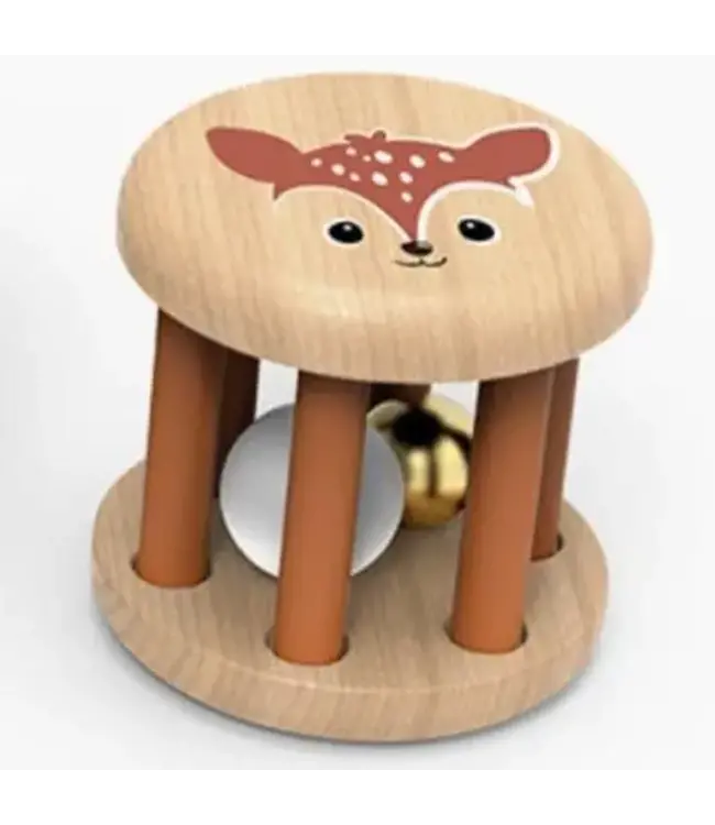 Speedy Monkey | Houten Rammelaar met bel | Verschillende Uitvoeringen | 7,7 x 7 x 7 cm | 0 +